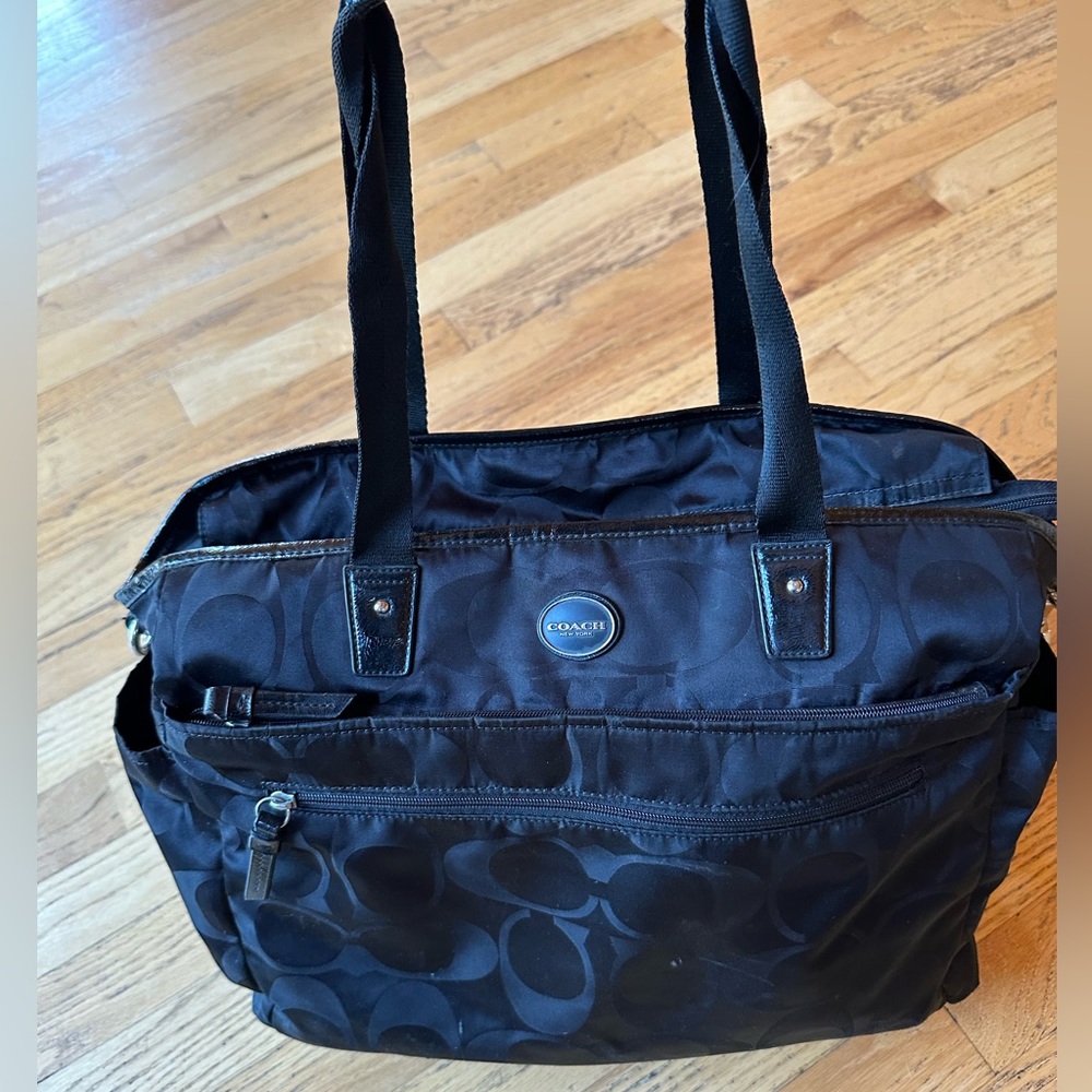 Coach Black Signature Logo Baby Bag with Shoulder Strap - Picture 8 of 8